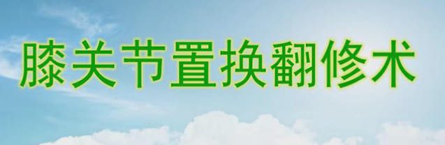 膝关节置换翻修术